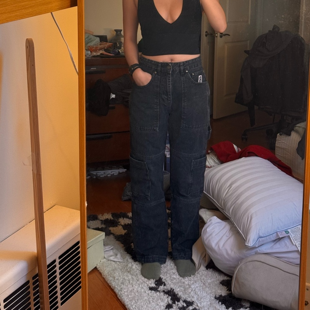 Ragged priest carpenter cargo jeans